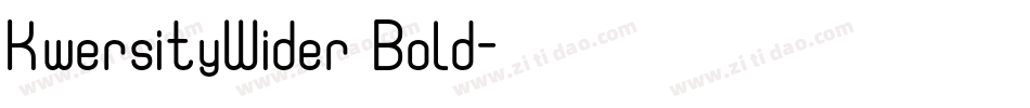 KwersityWider Bold字体转换